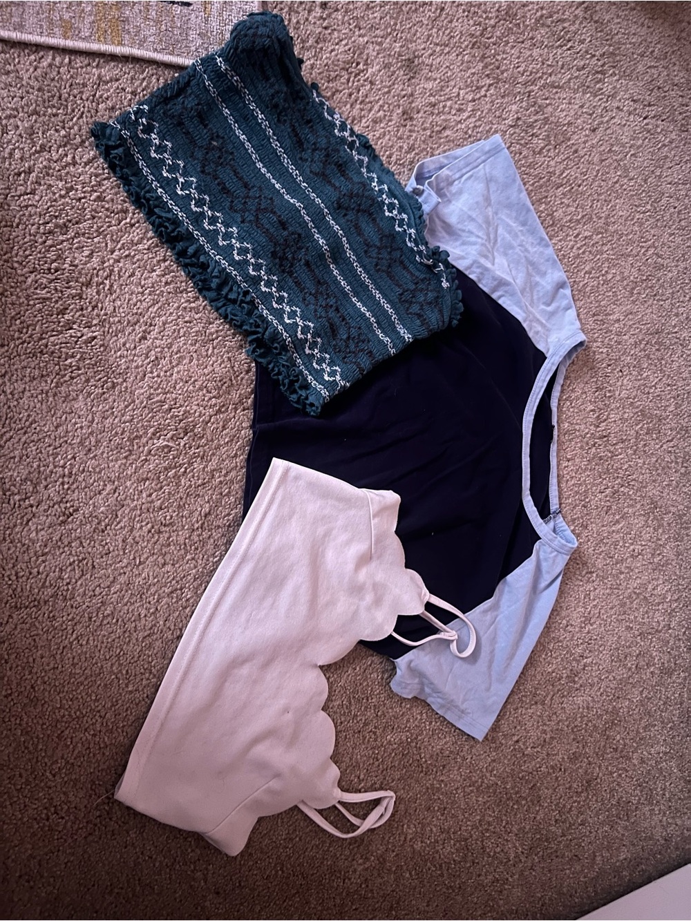 Urban Outfitters Teal Crochet Crop Top